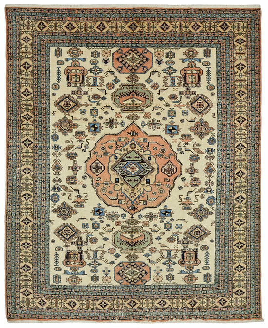 9x11 Hand-Knotted Wool Oushak Rug - 49265