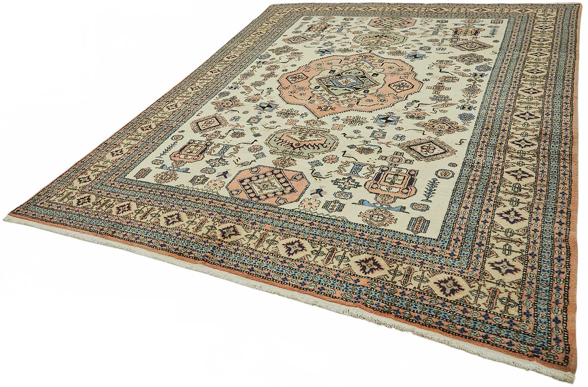 9x11 Hand-Knotted Wool Oushak Rug - 49265