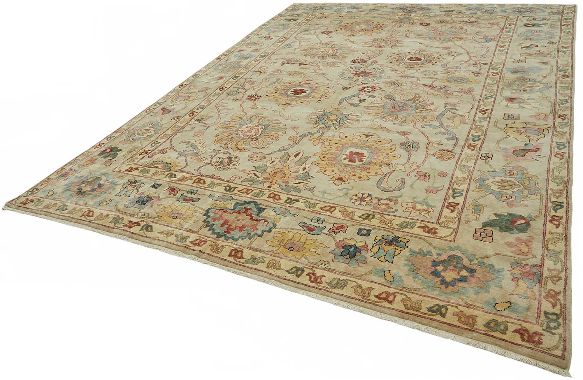 10x14 Hand-Knotted Wool Oushak Rug - 49266
