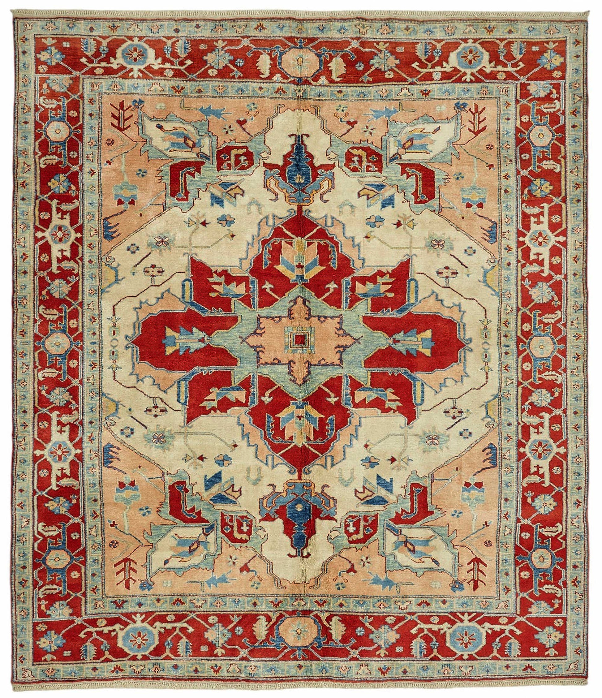 9x11 Hand-Knotted Wool Oushak Rug - 49267