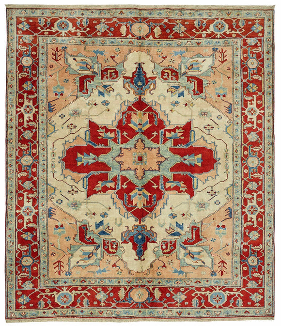 9x11 Hand-Knotted Wool Oushak Rug - 49267