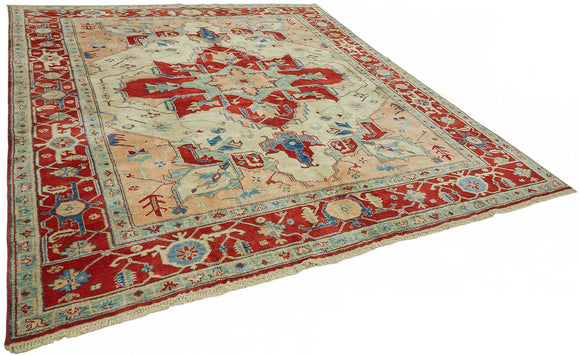 9x11 Hand-Knotted Wool Oushak Rug - 49267