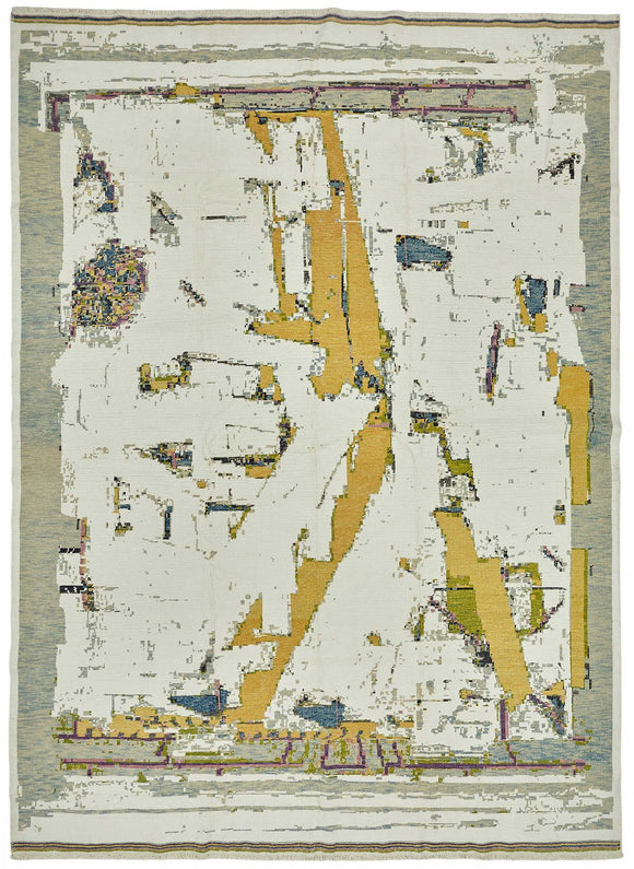 10x13 Hand-Knotted Wool Oushak Rug - 49270