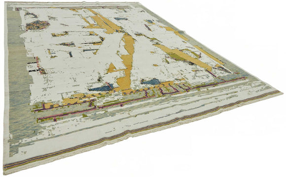 10x13 Hand-Knotted Wool Oushak Rug - 49270