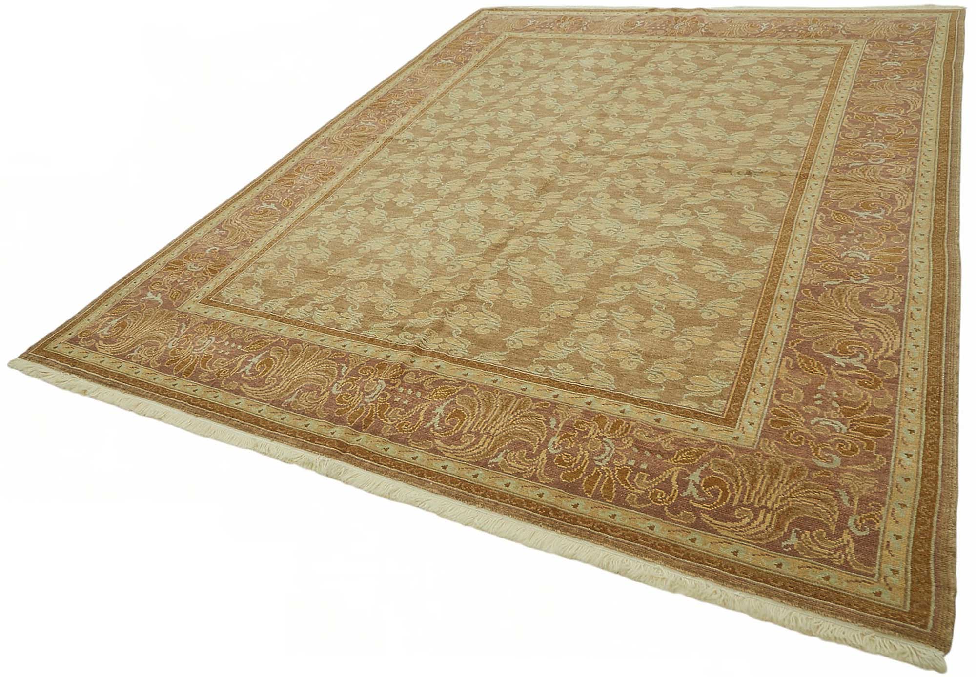 8x11 Hand-Knotted Wool Oushak Rug - 49271