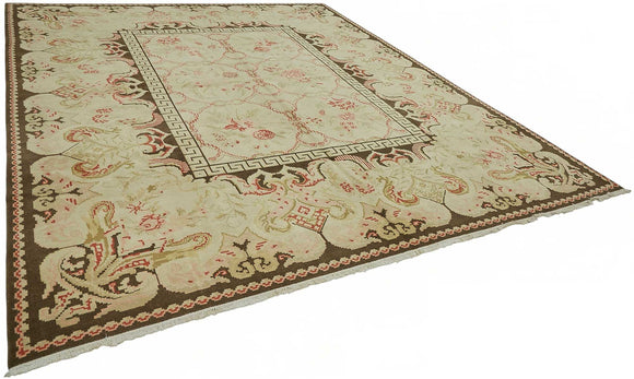 10x12 Hand-Knotted Wool Oushak Rug - 49272