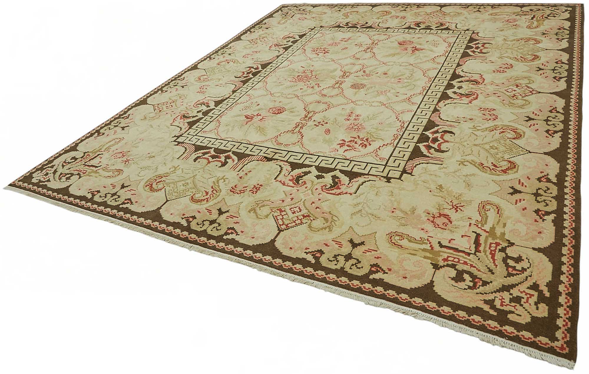 10x12 Hand-Knotted Wool Oushak Rug - 49272