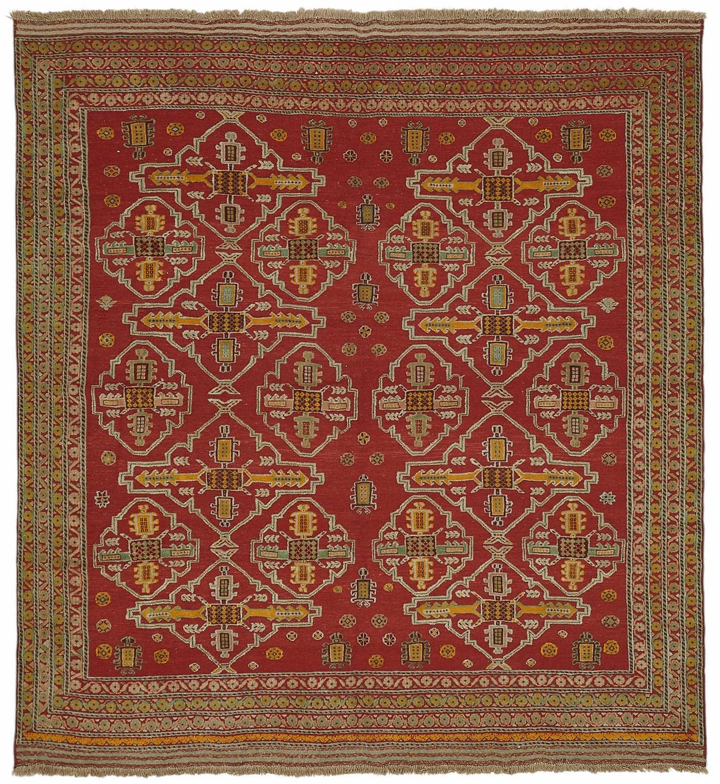 8x9 Hand-Knotted Wool Oushak Rug - 49273