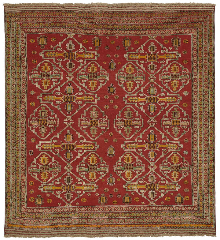 8x9 Hand-Knotted Wool Oushak Rug - 49273