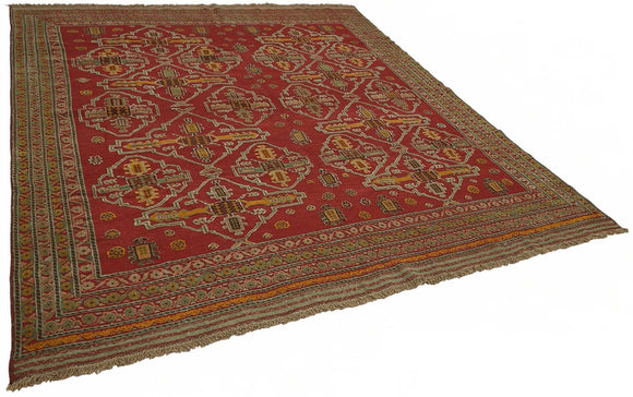 8x9 Hand-Knotted Wool Oushak Rug - 49273