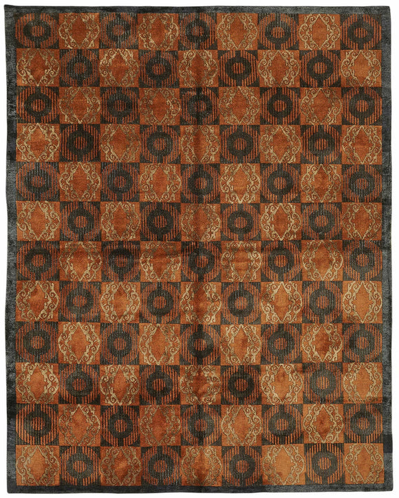 9x11 Hand-Knotted Wool Oushak Rug - 49274