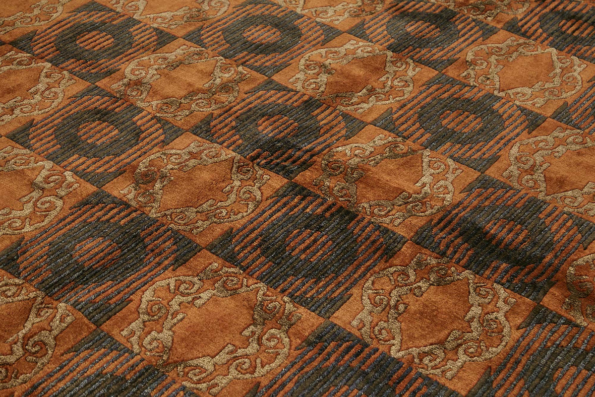 9x11 Hand-Knotted Wool Oushak Rug - 49274