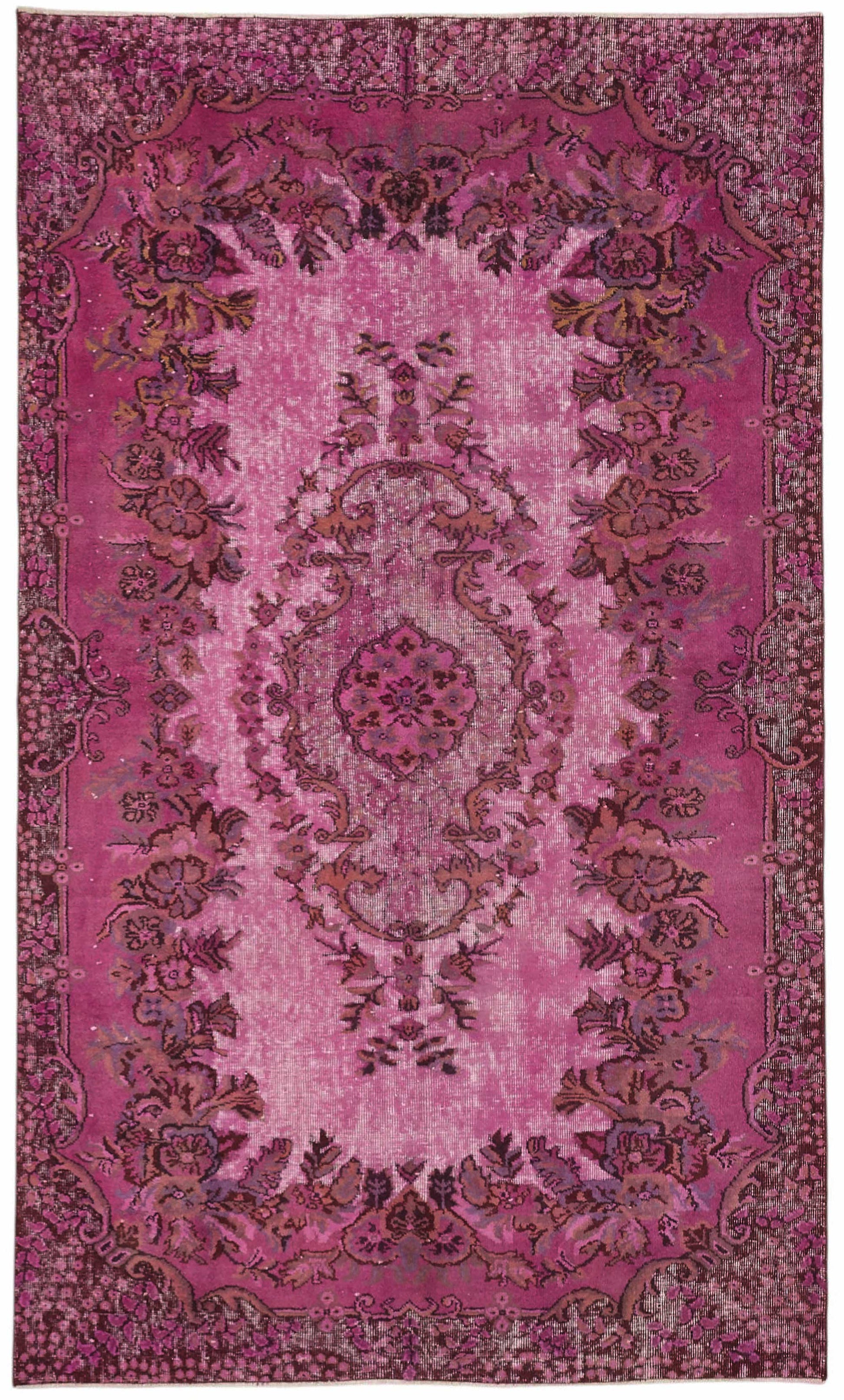 5x9 Pink Over-dyed Rug - 49289