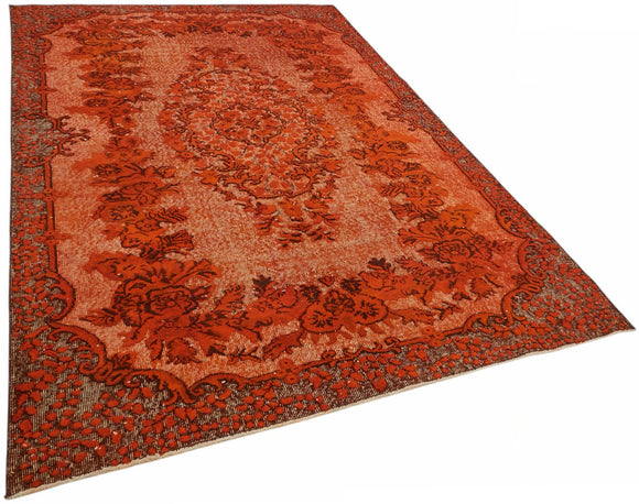 6x9 Orange Over-dyed Rug - 49294