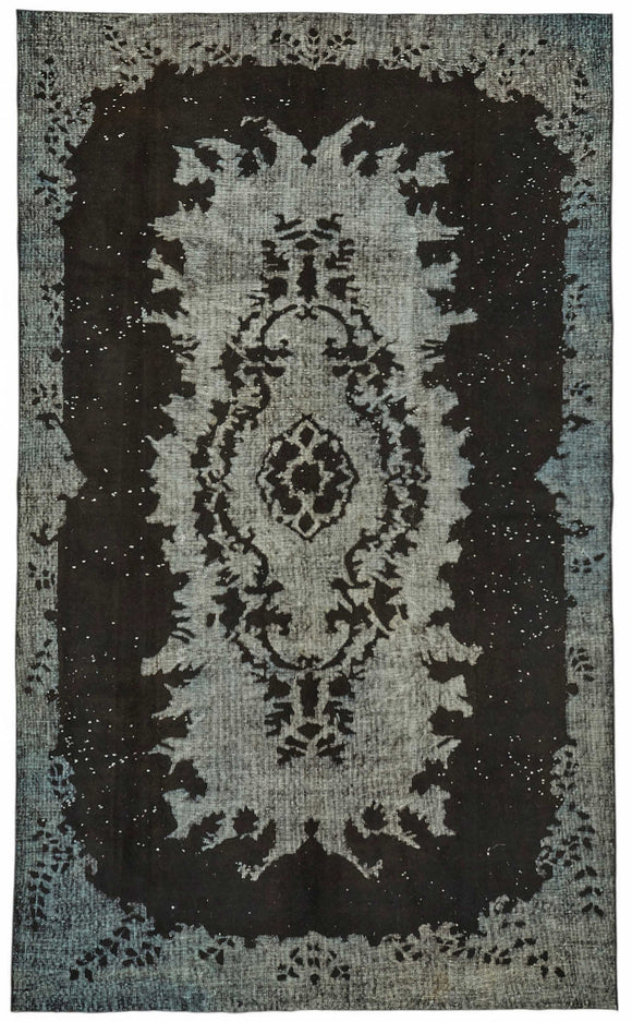 6x10 Black Over-dyed Rug - 49296