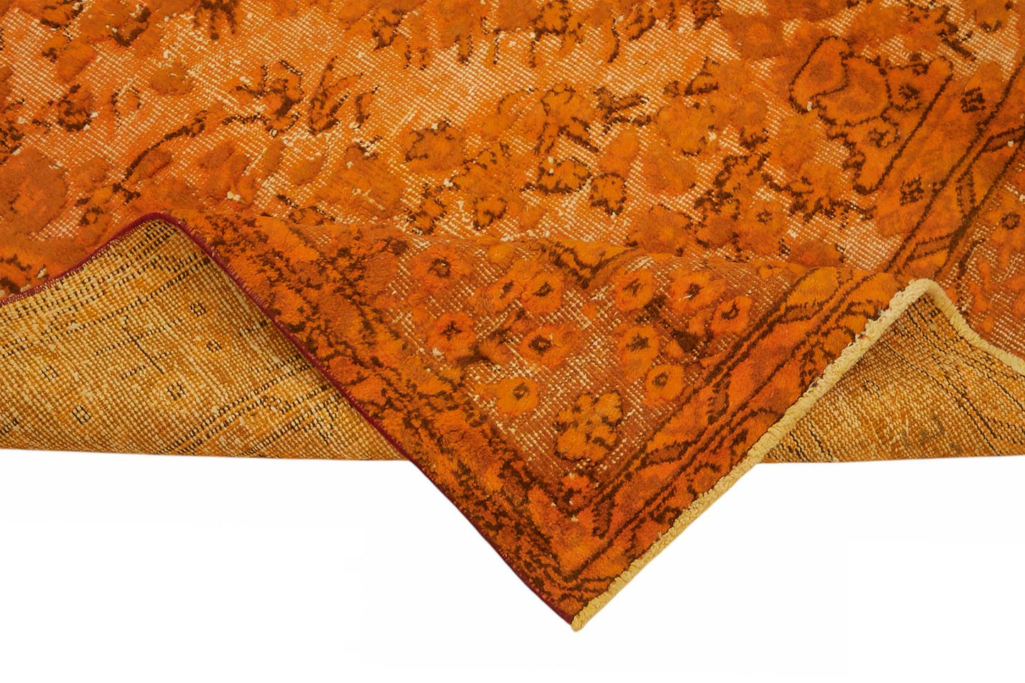 5x8 Orange Over-dyed Rug - 49301