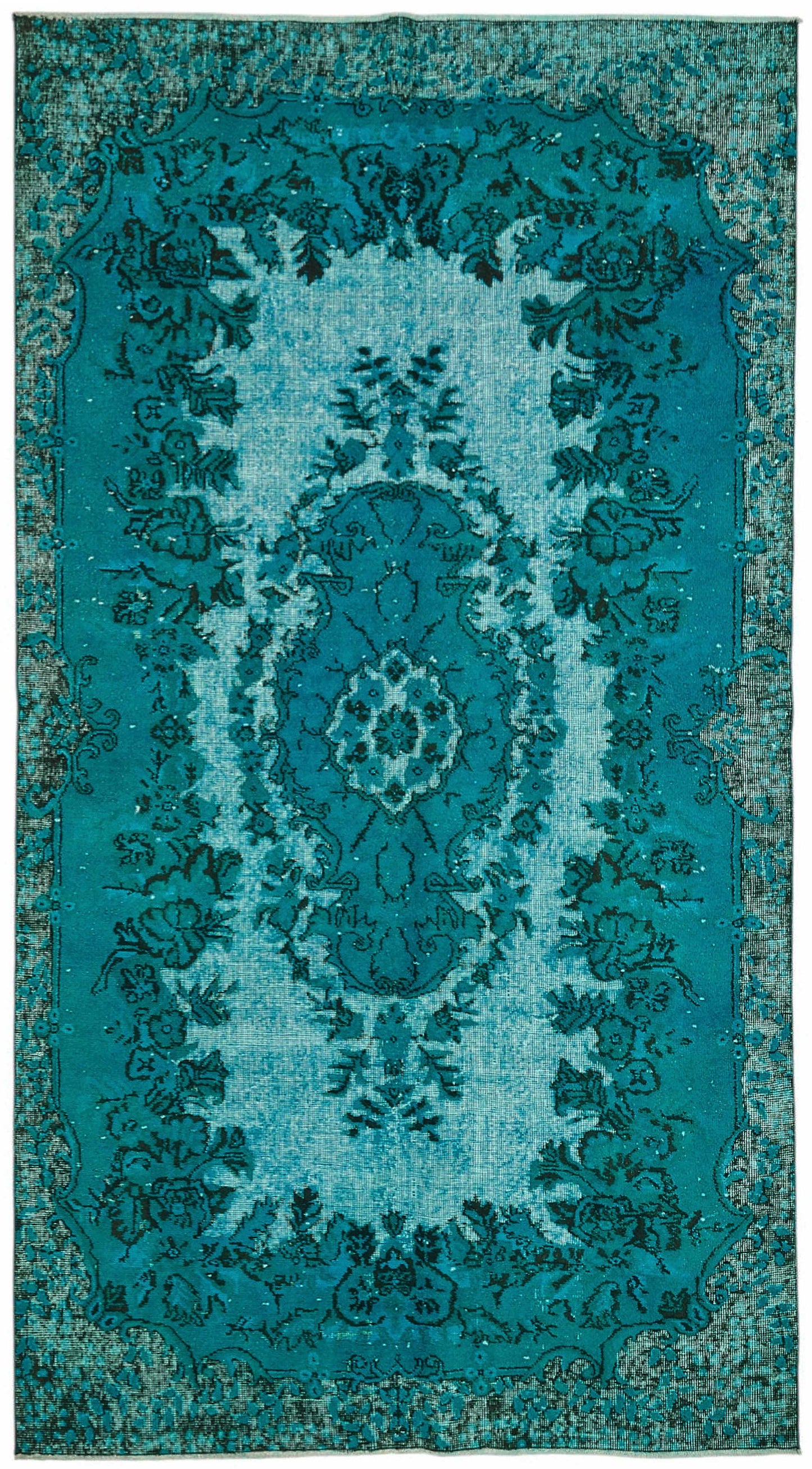 5x10 Turquoise Over-dyed Rug - 49308