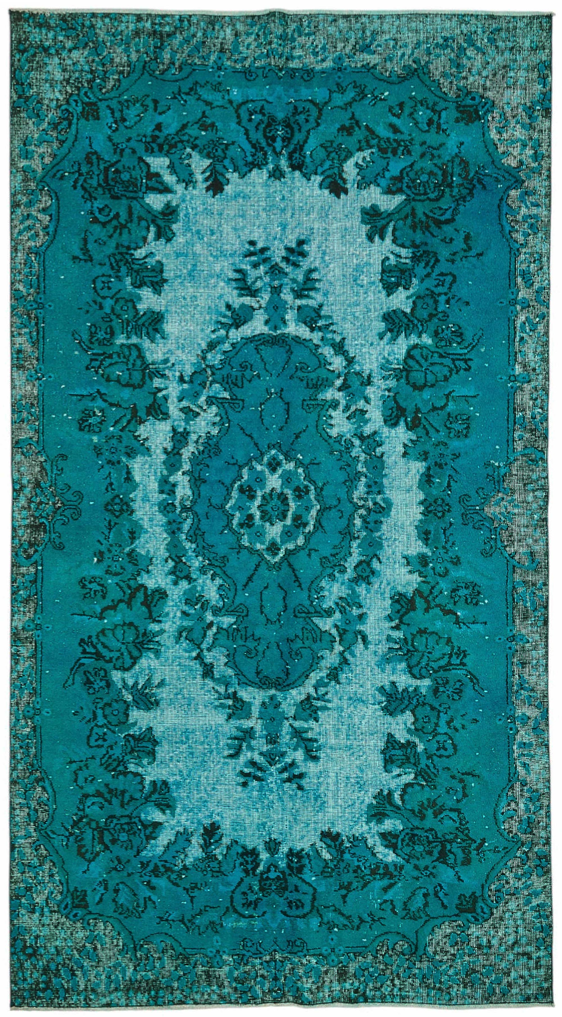 5x10 Turquoise Over-dyed Rug - 49308