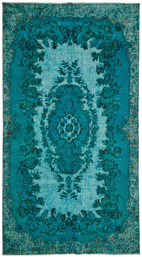 5x10 Turquoise Over-dyed Rug - 49308