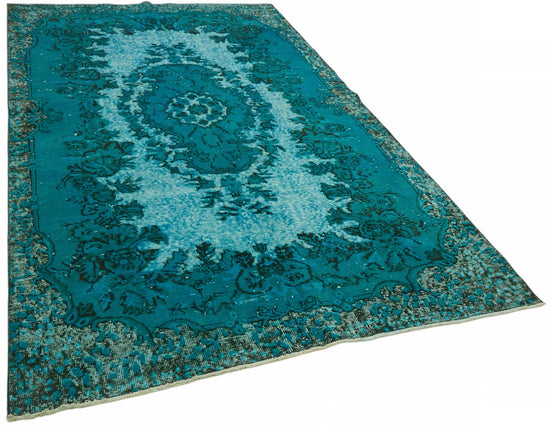 5x10 Turquoise Over-dyed Rug - 49308