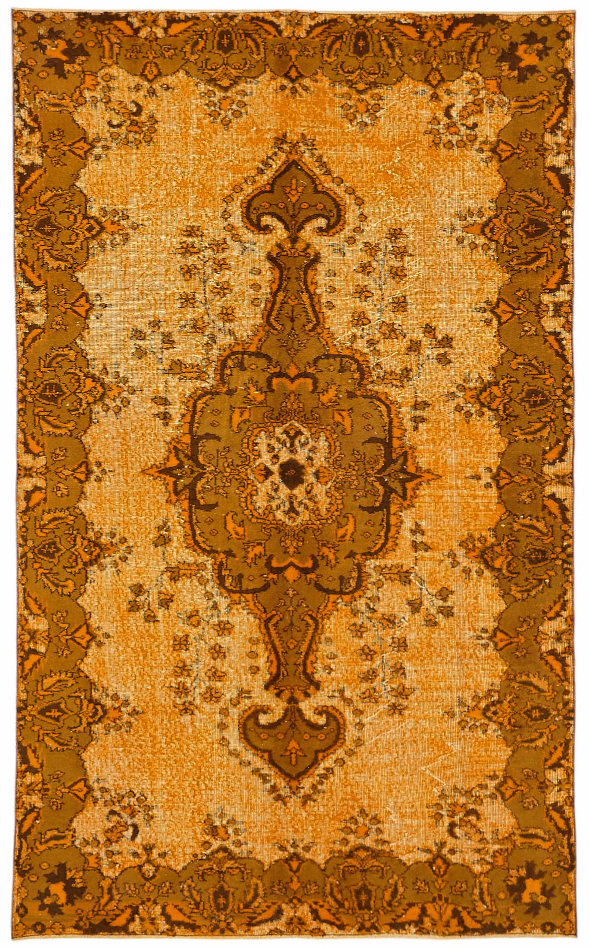 5x9 Orange Over-dyed Rug - 49321