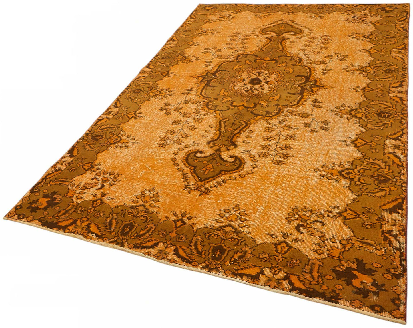 5x9 Orange Over-dyed Rug - 49321