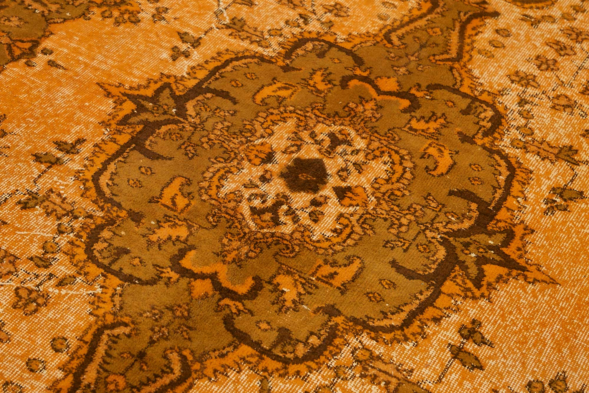 5x9 Orange Over-dyed Rug - 49321