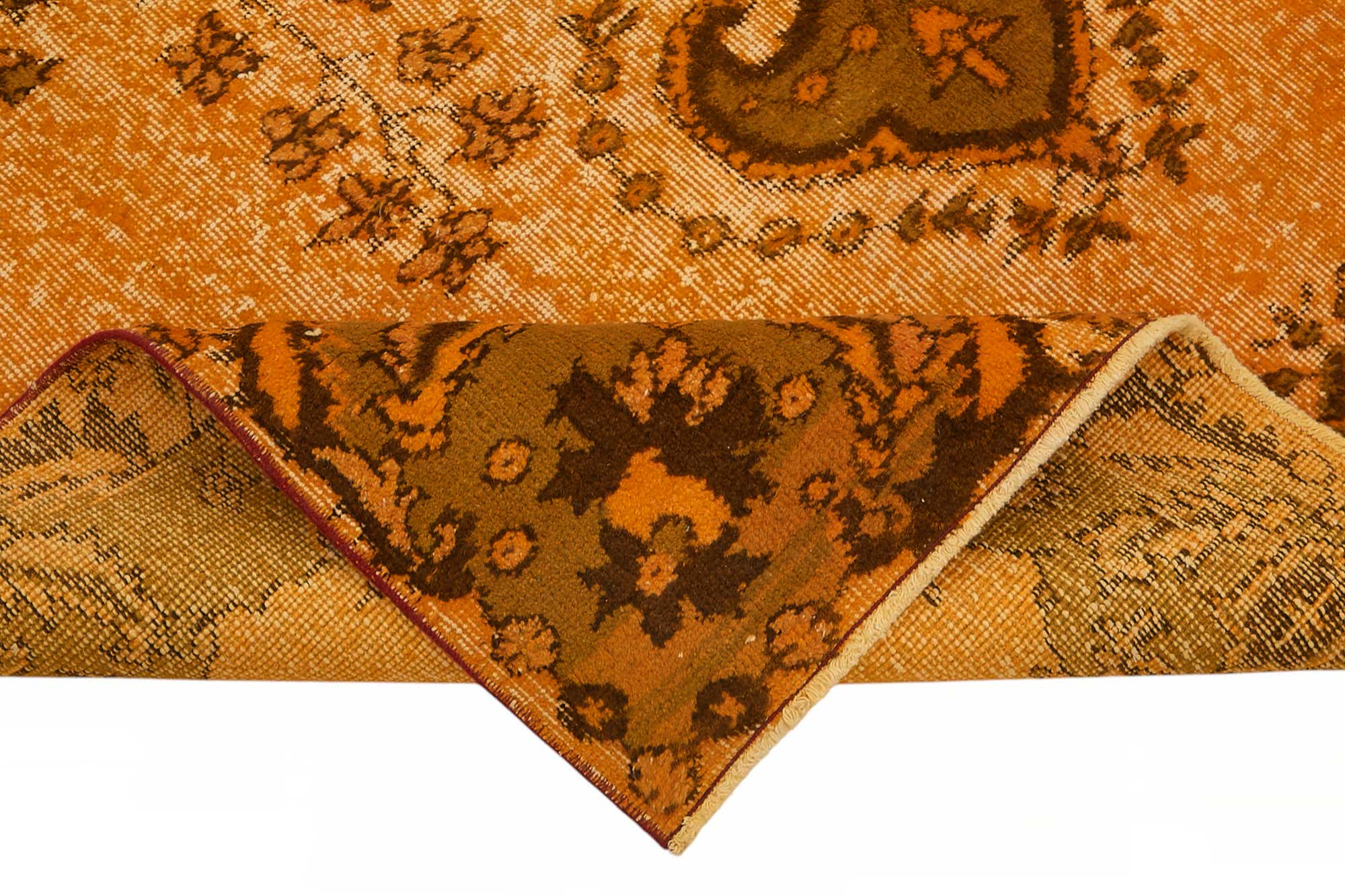 5x9 Orange Over-dyed Rug - 49321