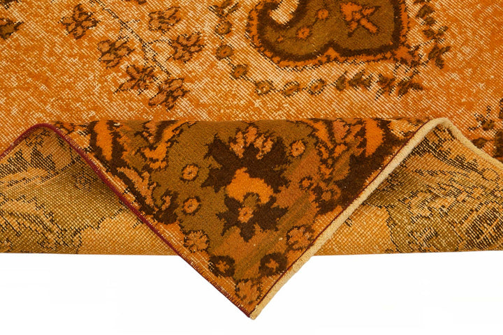 5x9 Orange Over-dyed Rug - 49321