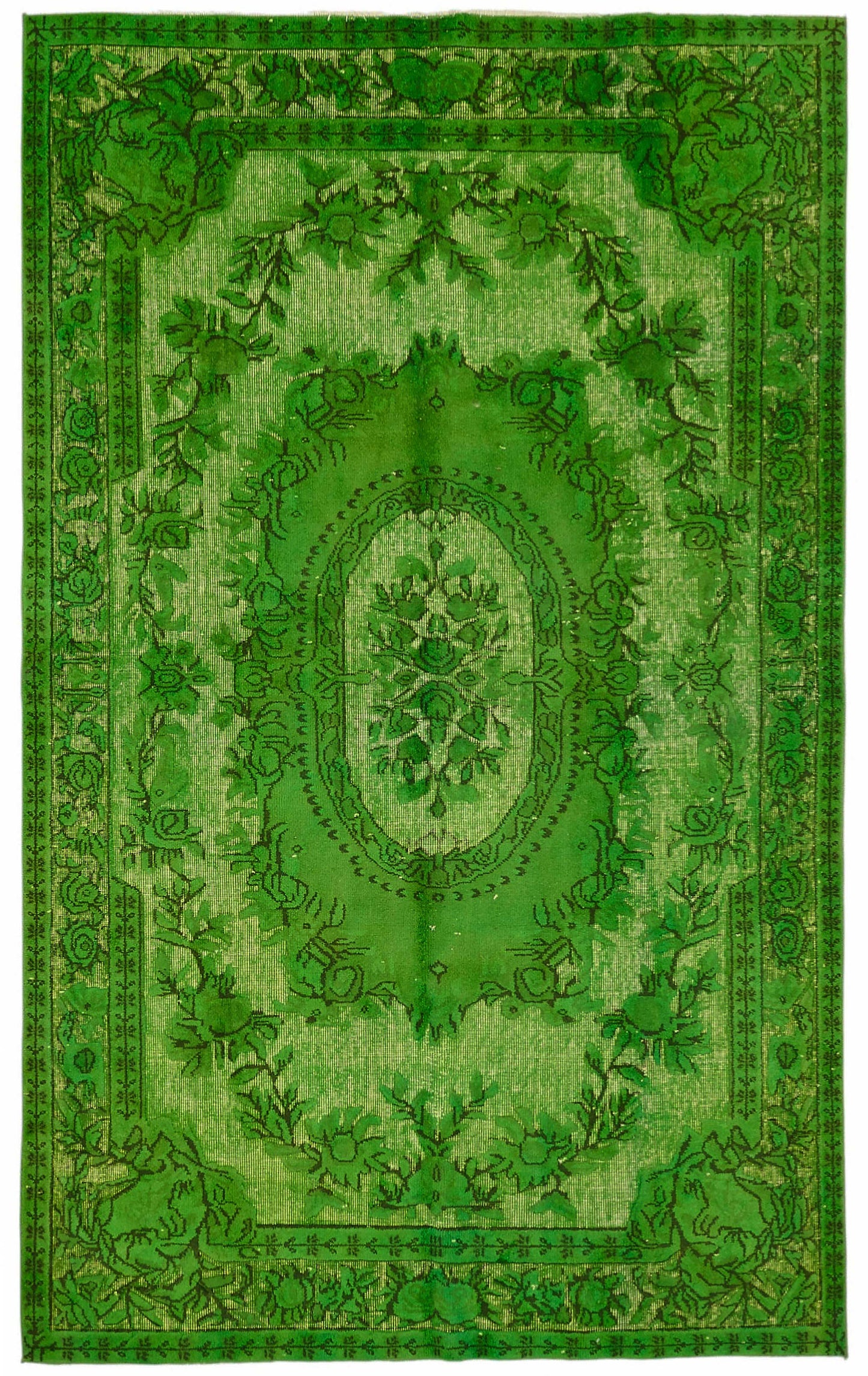 6x9 Green Over-dyed Rug - 49327