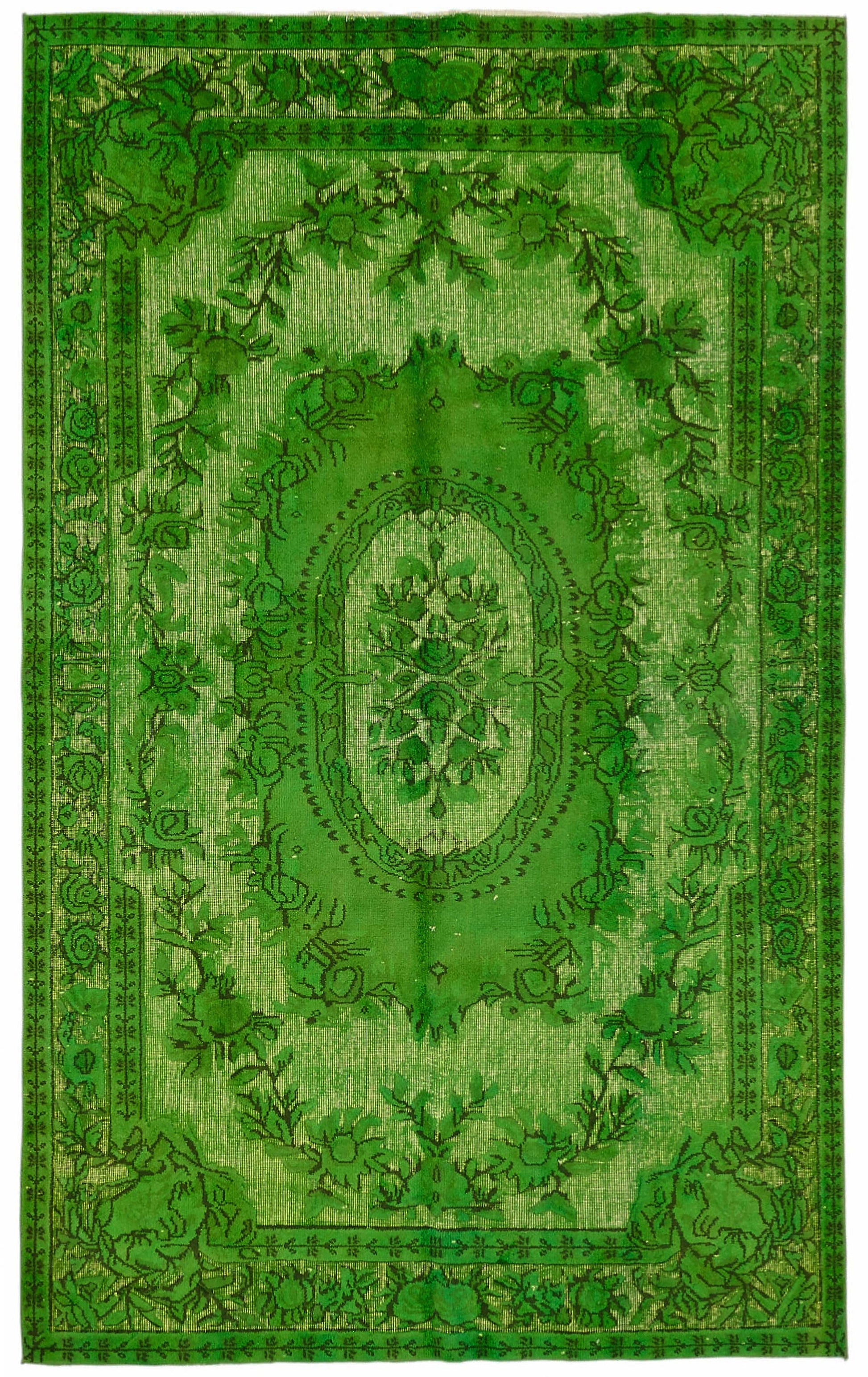 6x9 Green Over-dyed Rug - 49327