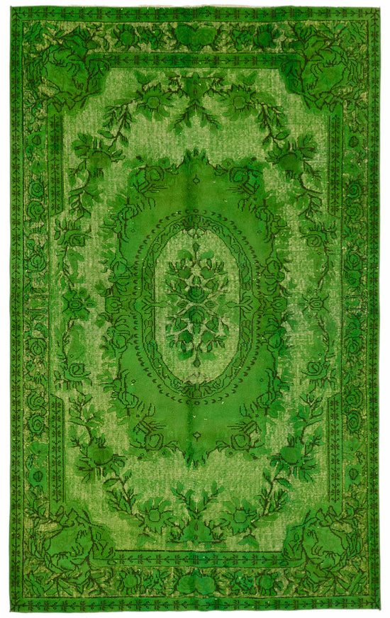 6x9 Green Over-dyed Rug - 49327