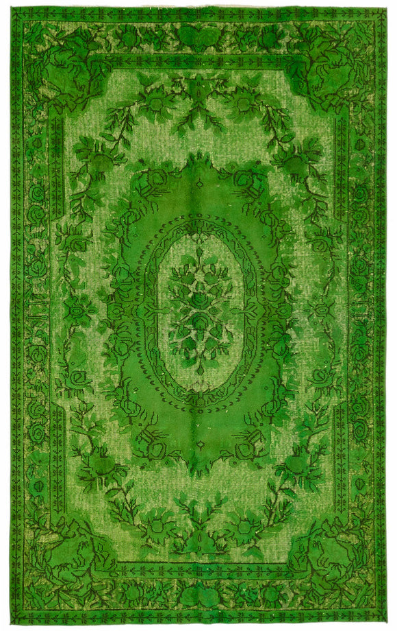 6x9 Green Over-dyed Rug - 49327