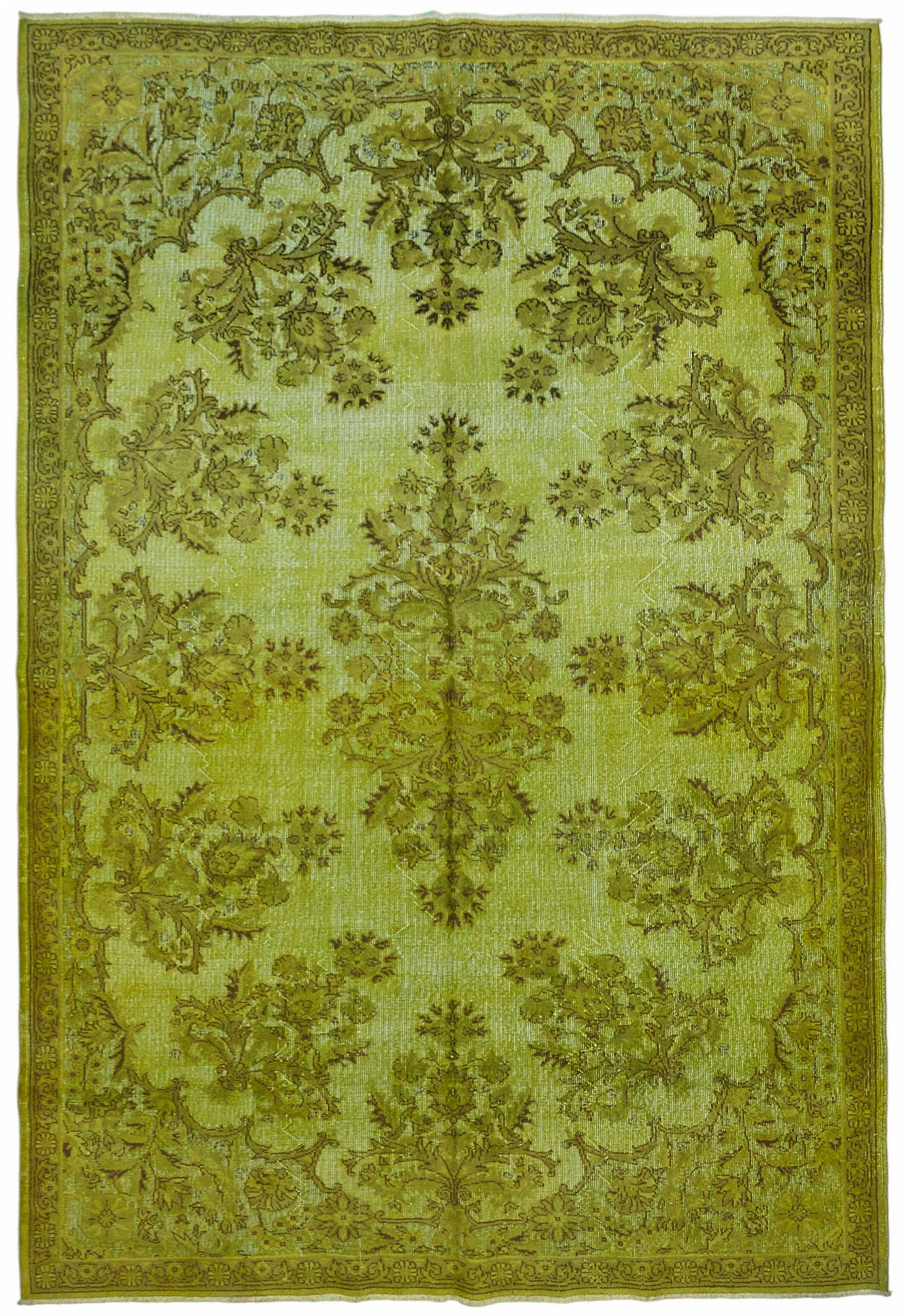 7x10 Green Over-dyed Rug - 49351