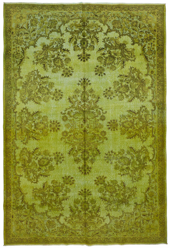 7x10 Green Over-dyed Rug - 49351