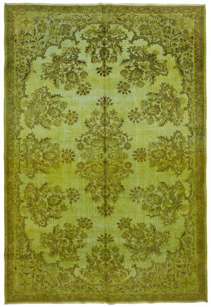 7x10 Green Over-dyed Rug - 49351