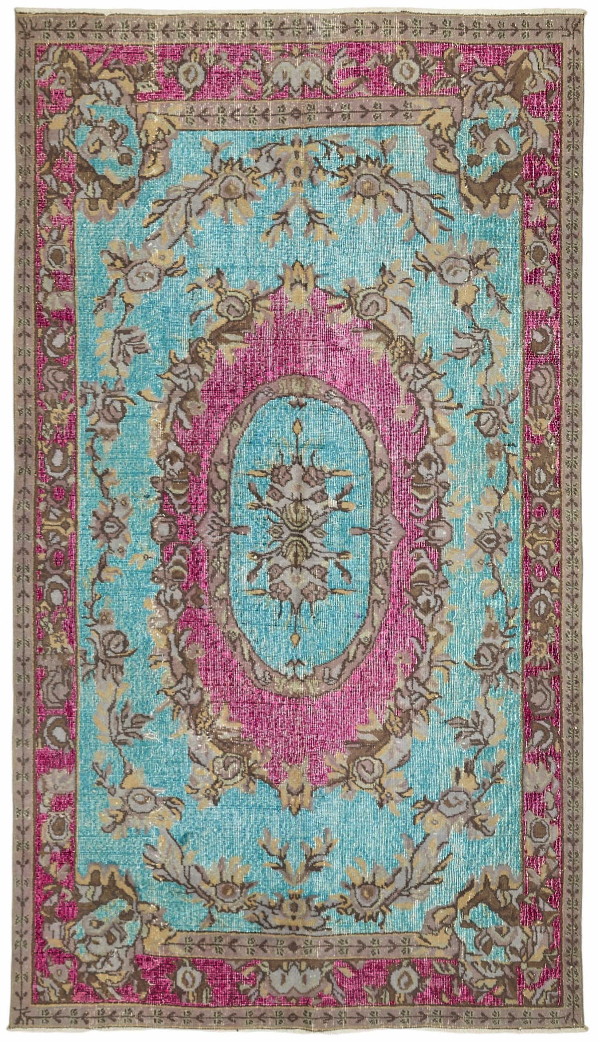 6x10 Multicolor Over-dyed Rug - 49353