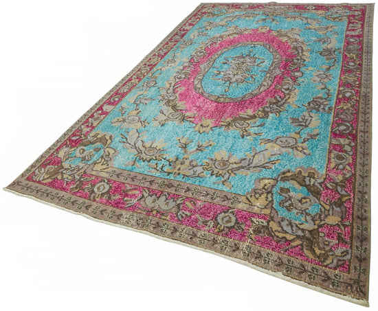 6x10 Multicolor Over-dyed Rug - 49353