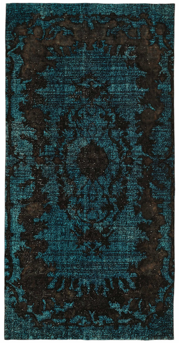 5x11 Black Over-dyed Rug - 49356