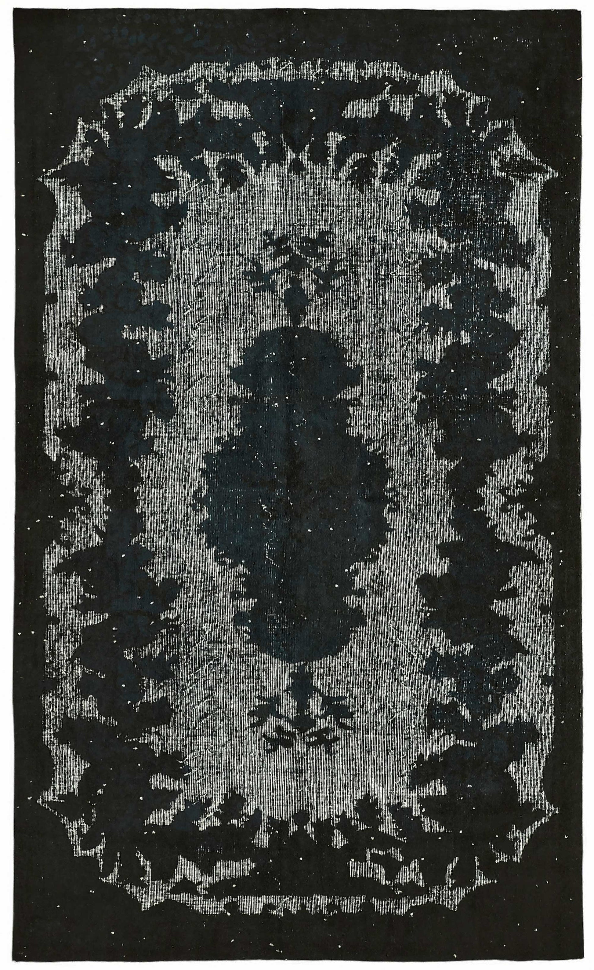 5x9 Black Over-dyed Rug - 49358