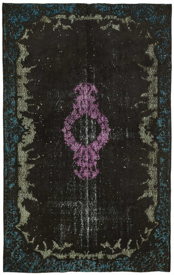 6x9 Black Over-dyed Rug - 49362