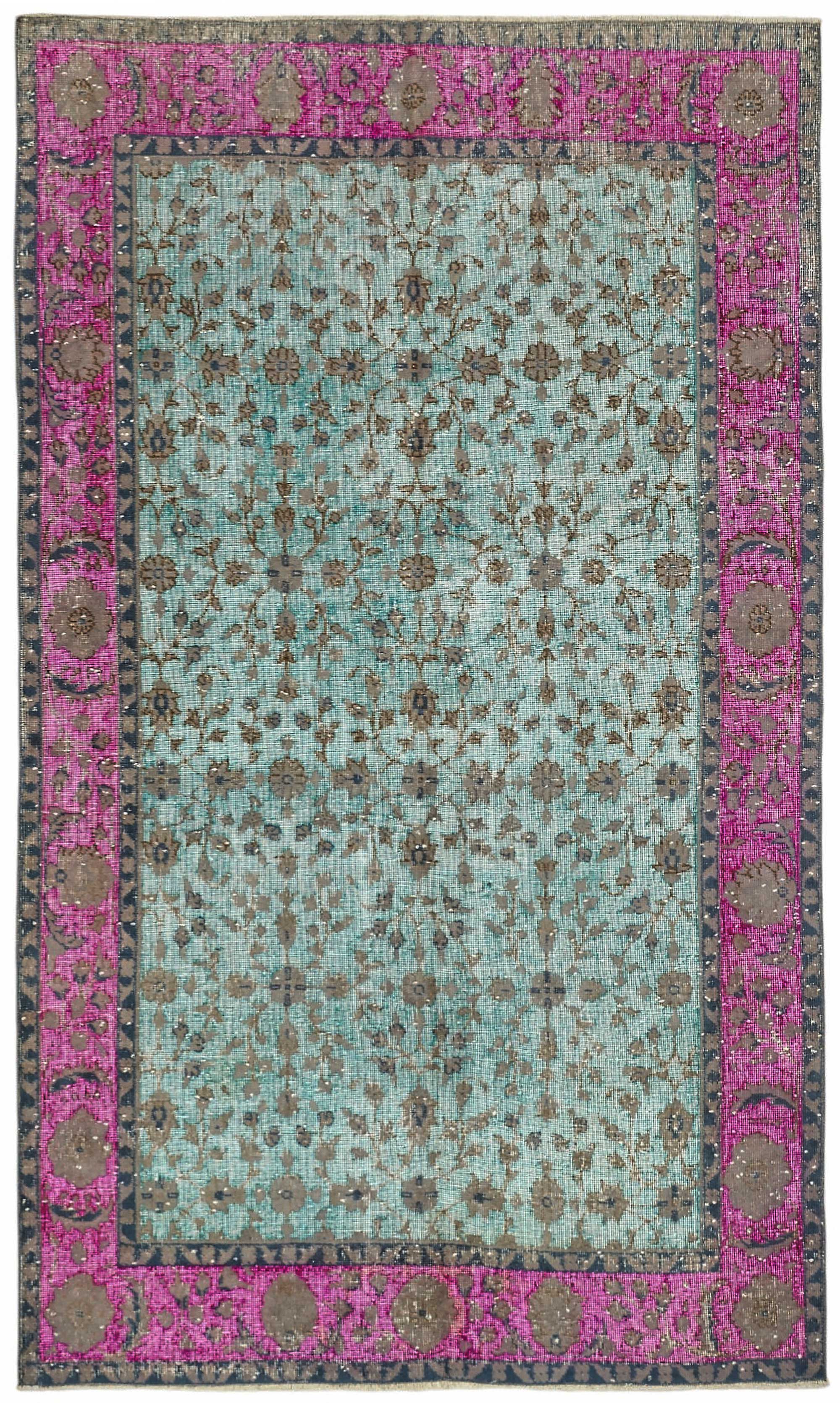 5x8 Multicolor Over-dyed Rug - 49371