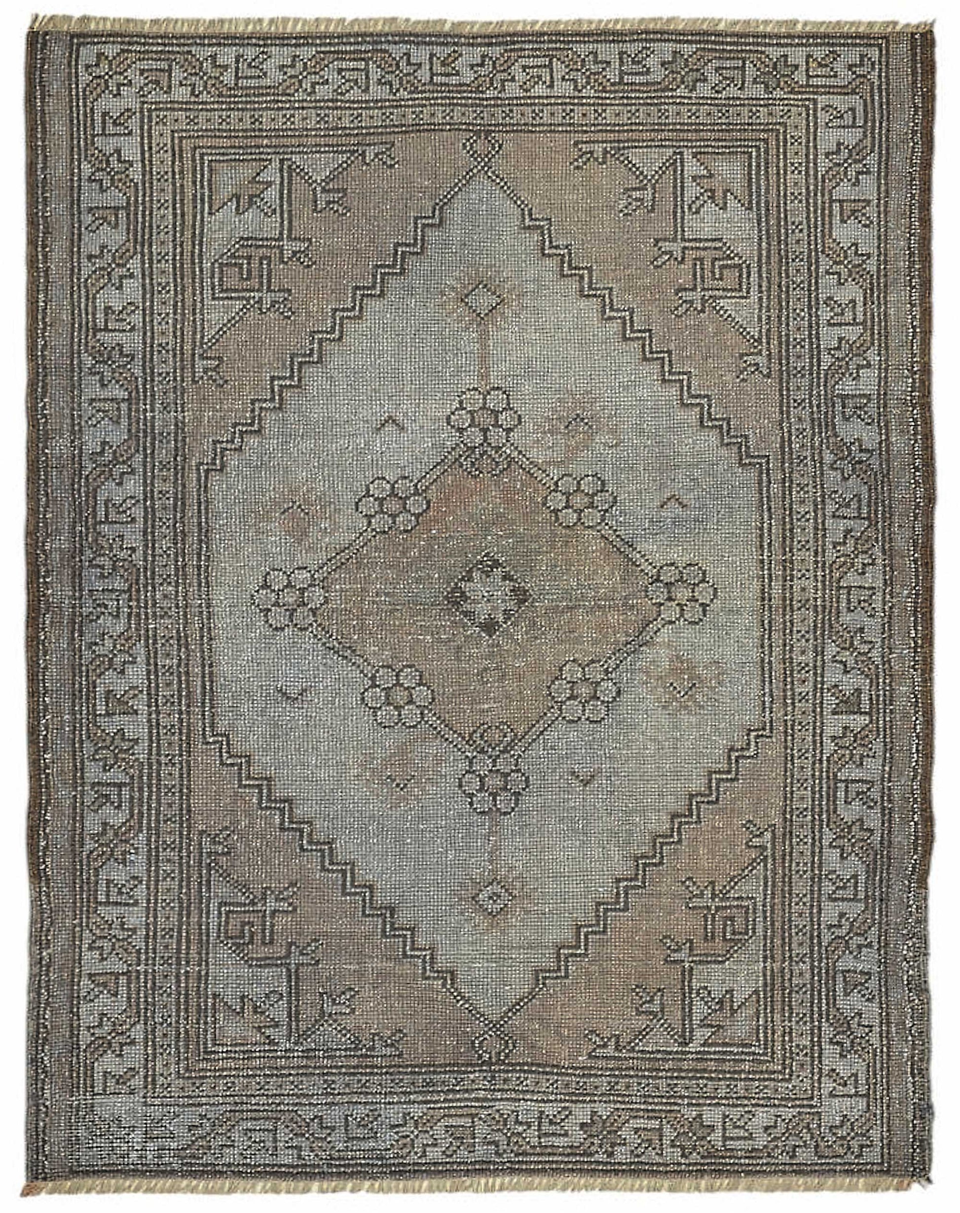 3x4 Grey Vintage Anatolian Rug - 49374