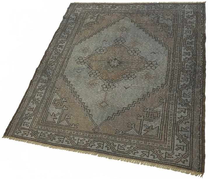 3x4 Grey Vintage Anatolian Rug - 49374