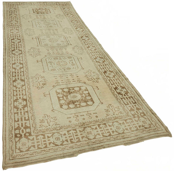 4x12 Beige Vintage Anatolian Rug - 49378