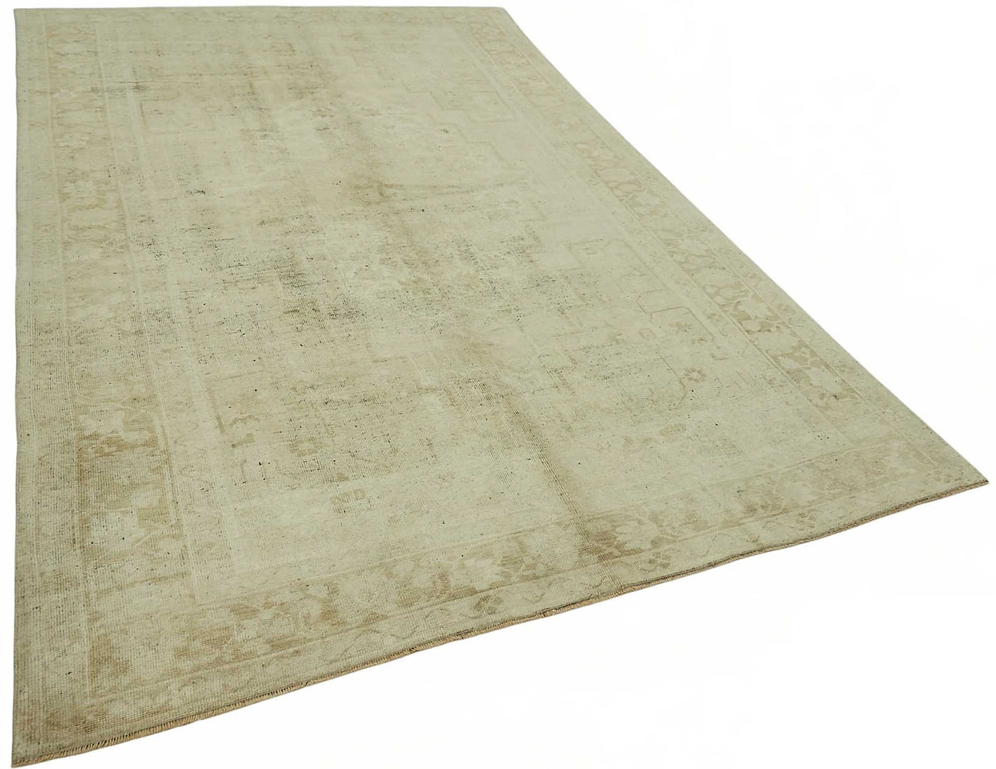 6x10 Beige Vintage Anatolian Rug - 49379
