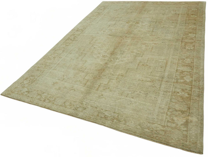 6x10 Beige Vintage Anatolian Rug - 49379