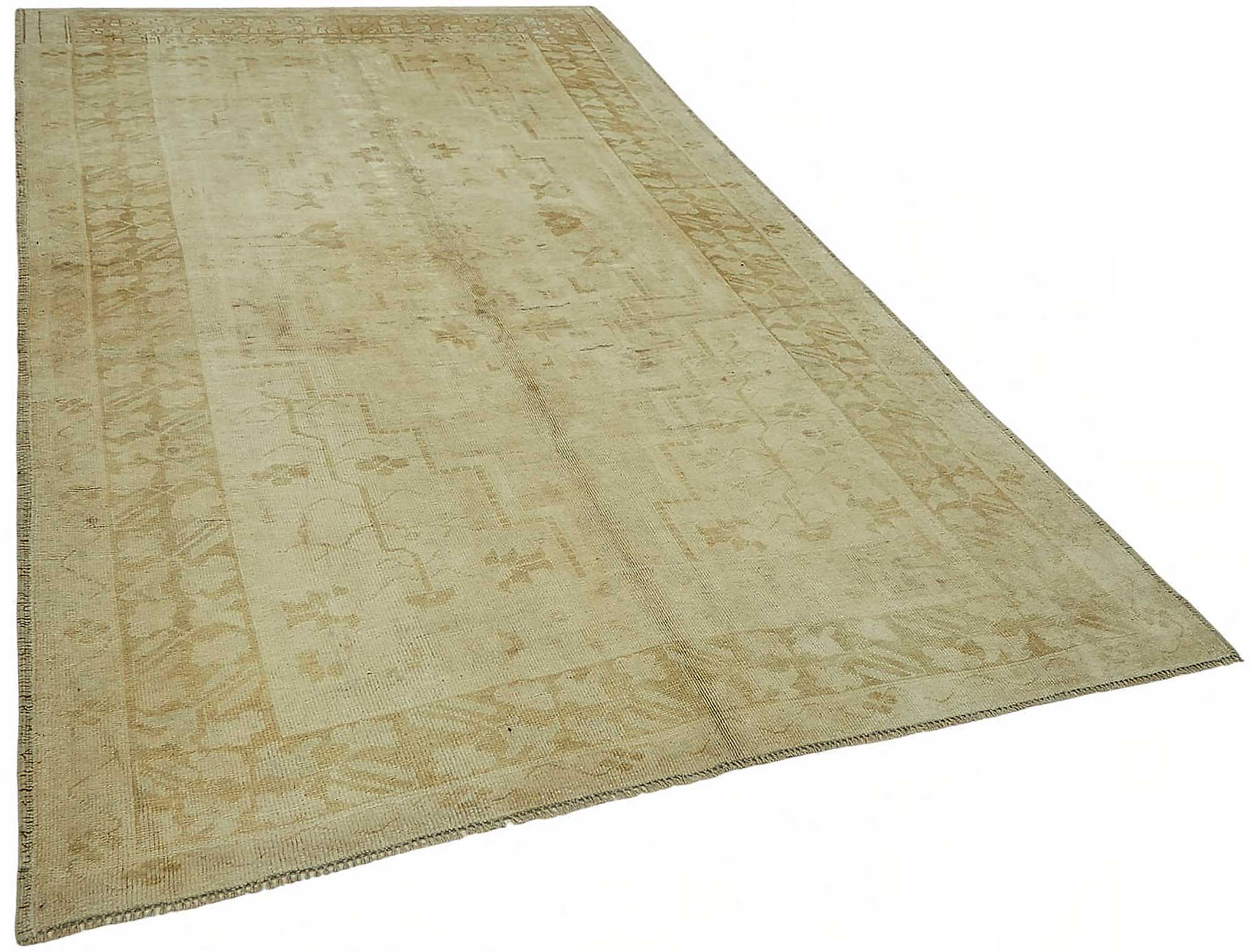 6x10 Beige Vintage Anatolian Rug - 49381