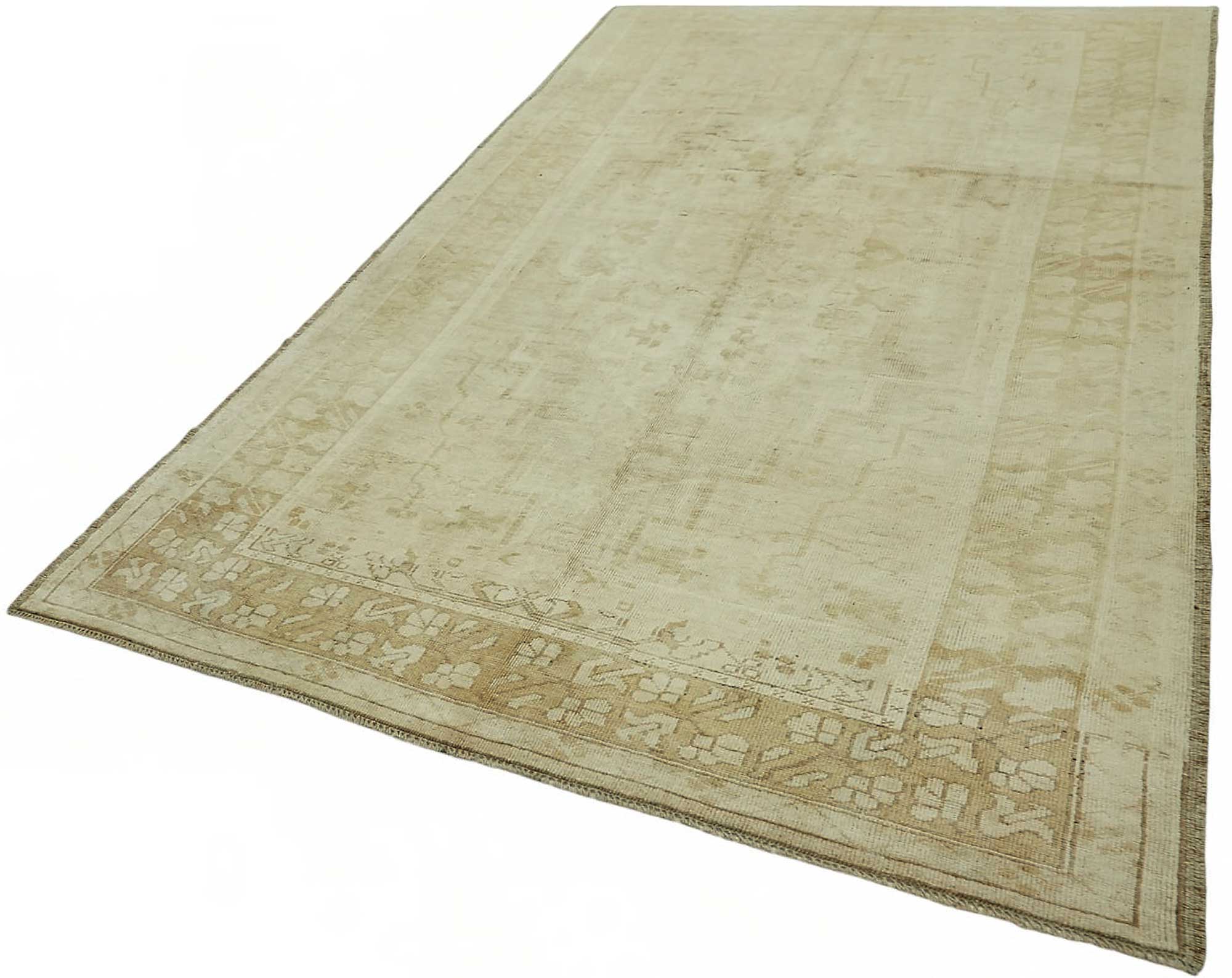 6x10 Beige Vintage Anatolian Rug - 49381