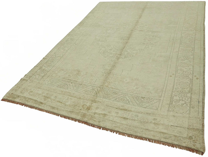 6x9 Beige Vintage Anatolian Rug - 49382